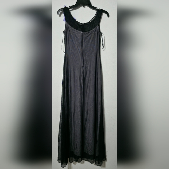 Cache Black Maxi Dress with Purple Floral Accents - Picture 6 of 16
